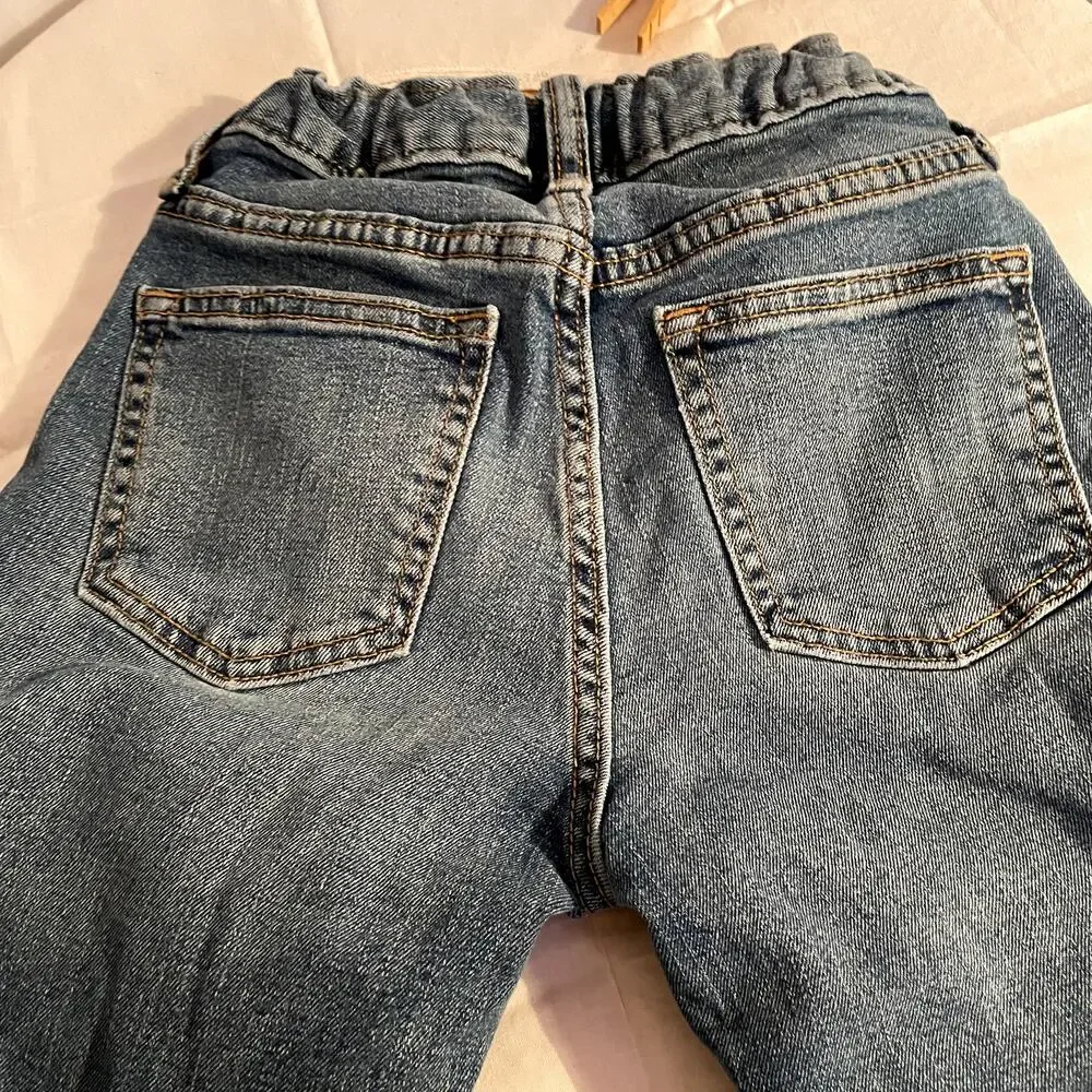 SKU 1507 Old Navy Child Size 8 Straight Blue Jeans Built In Flex Medium Wash